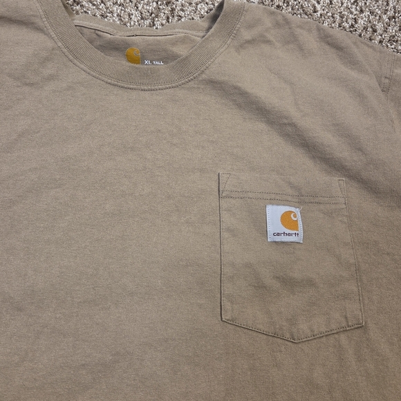 Carhartt Bundle Mens XLT T-shirts Short Sleeve 100% Cotton Style K87 Tan / Black - Picture 4 of 10